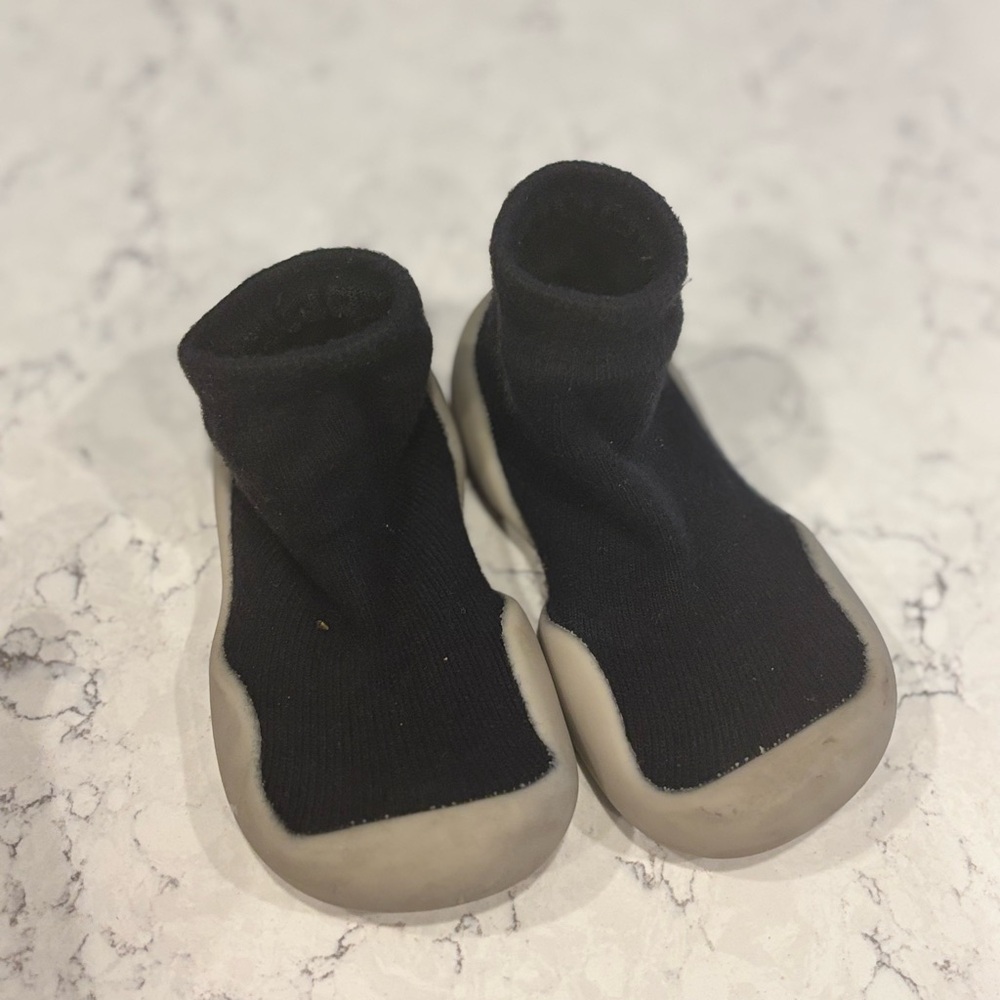 Kids Black Slip-On Shoes